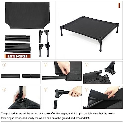 Durable Raised Dog Bed Large Breed 150lb Mesh Cooling Indoor Outdoor Cot - Image 7