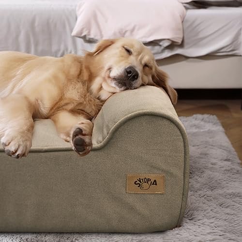 Orthopedic XXL Dog Bed: Memory Foam Support for Large Senior Dogs, Waterproof Grey - Image 7