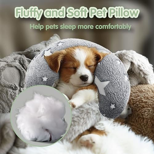POMESEA Glow-in-the-Dark U-Shaped Pet Pillow Toy – Large, Washable - Image 3