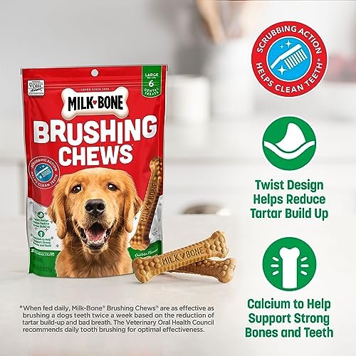 Milk-Bone Brushing Chews for Large Dogs - 25 Dental Treats Clean Teeth - Image 5