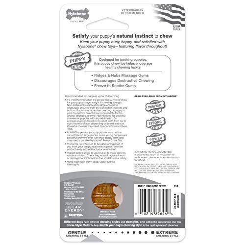 Nylabone Teething Ring for Puppies – Chicken Flavor Chew Toy Small - Image 8
