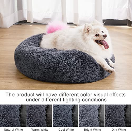 Orthopedic Donut Dog Bed – Ultra Soft, Washable Cushion (30" Grey-Blue) - Image 2