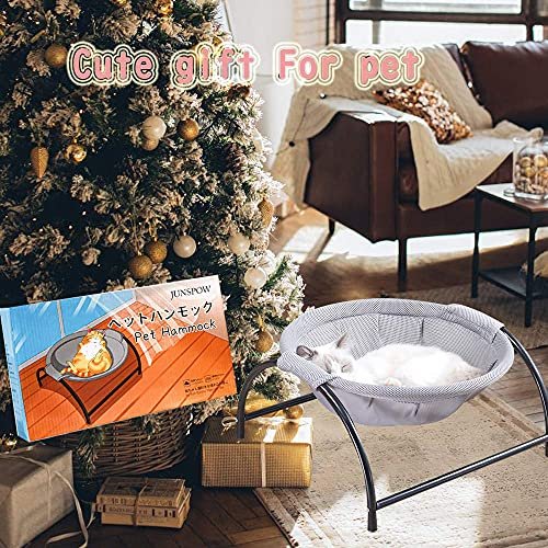 Elevated Cat Hammock Bed: Cozy, Washable Pet Lounge for Indoor & Outdoor Use - Image 5