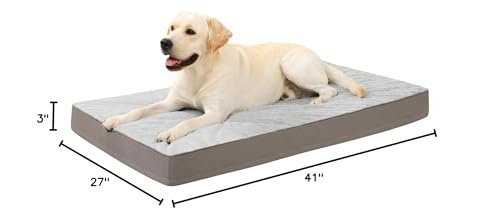 Orthopedic Large Dog Bed: Waterproof Gray Memory Foam Pet Mattress 41" - Image 7