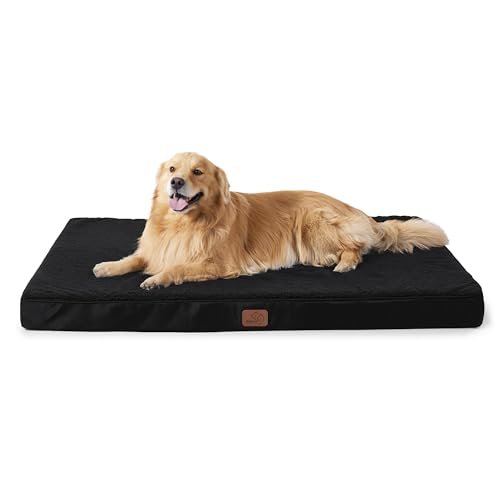 Bedsure Extra Large Dog Bed - XL Orthopedic Waterproof Dog Beds with Removable Washable Cover for Extra Large Dogs, Egg Crate Foam Pet Bed Mat, Suitable for Dogs Up to 100 lbs