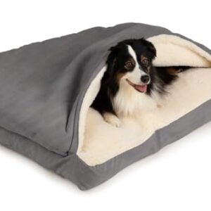 Snoozer Cozy Cave Rectangle Dog Bed - Dog Bed with Cover Cave, Covered Calming Burrow for Medium & Large Size Pets, Washable - Large