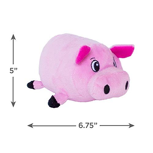 Outward Hound Fattiez Pig Plush Squeaky Dog Toy - Cute Small Pet Chew Toy - Image 3