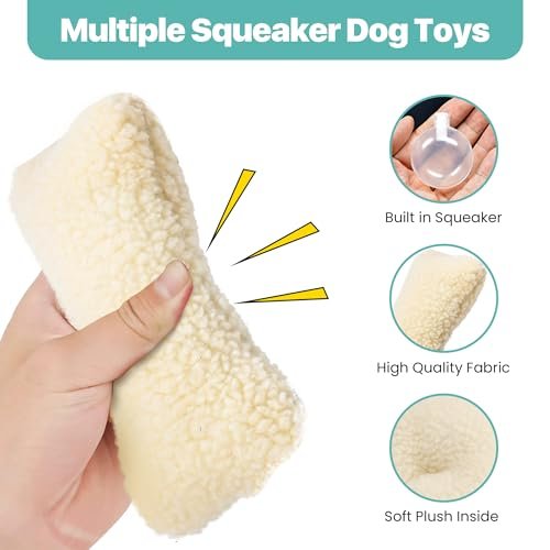 Soft Fleece Dog Toy with Squeaker | Calming Fetch Chew Toy for All Dogs - Image 2