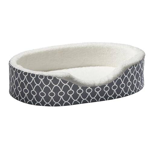 MidWest Homes for Pets Orthoperdic Egg-Crate Nesting Pet Bed w/ Teflon Fabric Protector, Medium Gray
