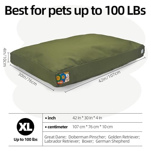 Sytopia 42" Chew Proof Dog Bed - Waterproof Outdoor Canvas XL - Image 7