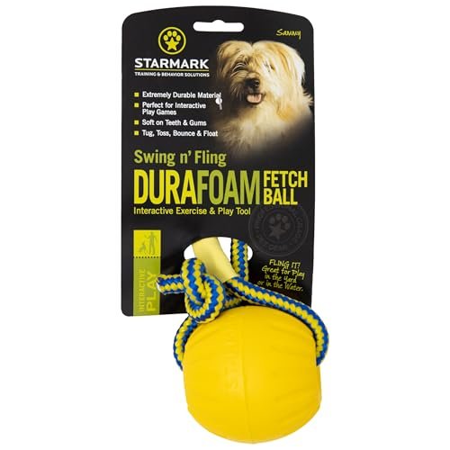 Starmark Interactive Durable Foam Dog Ball Toy - Medium Fetch & Play Bouncy Chew Toy - Image 2