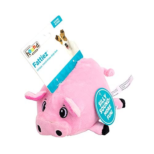 Outward Hound Fattiez Pig Plush Squeaky Dog Toy - Cute Small Pet Chew Toy - Image 6
