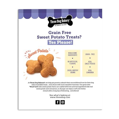 Grain-Free Sweet Potato Dog Treats | Healthy Baked Wafers | Three Dog Bakery - Image 2