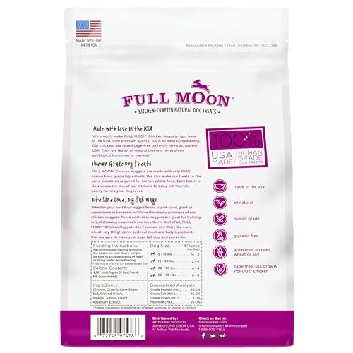 Full Moon Chicken Nuggets Dog Treats – Human Grade, USA Made, 12oz - Image 2