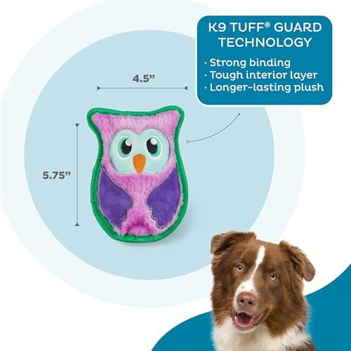 Tough Plush Owl Dog Toy - Squeaky No-Stuffing Interactive Pet Chew Toy - Image 3