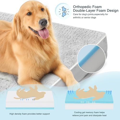 Orthopedic XL Dog Bed 42" – Memory Foam, Waterproof, Washable Cover - Image 4