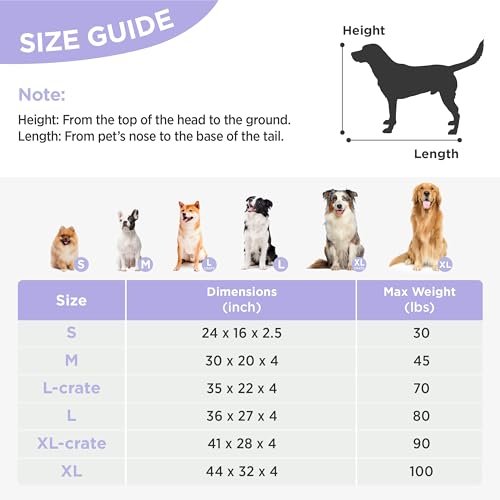 Lesure Large Dog Bed with Foam Support, Removable Cover, Non-Slip Bottom - Image 6