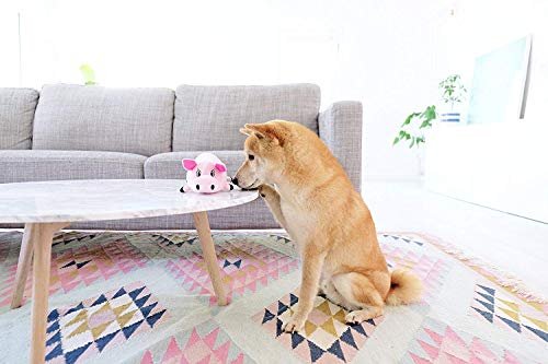 Outward Hound Fattiez Pig Plush Squeaky Dog Toy - Cute Small Pet Chew Toy - Image 4
