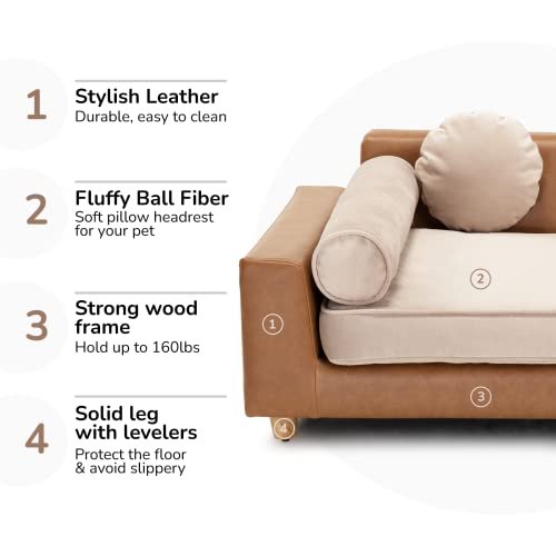 Luxury 42" Dog Sofa Bed with Washable Cushion & Joint Support - Image 5