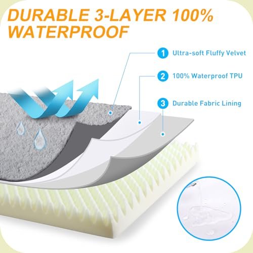 Orthopedic Large Dog Bed: Waterproof Gray Memory Foam Pet Mattress 41" - Image 5