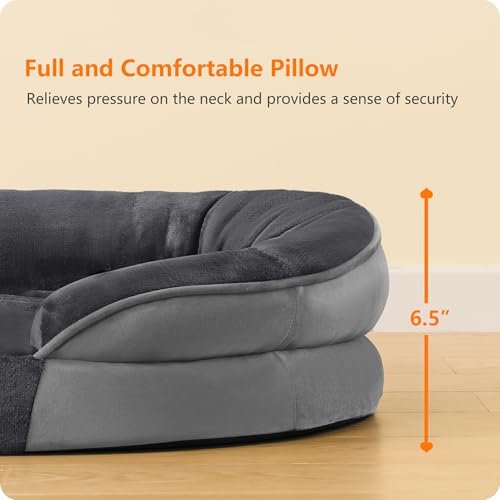 Orthopedic Large Dog Bed: Waterproof Memory Foam Sofa w/ Bolster, 42" - Image 8