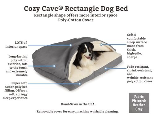Cozy Cave Covered Dog Bed for Large Dogs – Calming & Washable Design - Image 4