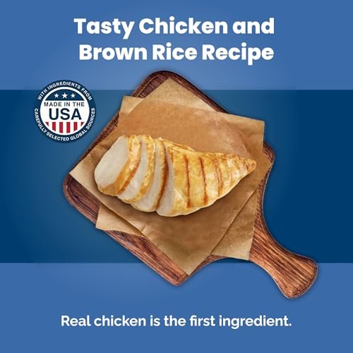 Premium Blue Buffalo Adult Dog Food, Muscle Support, Chicken & Brown Rice, 15 lbs - Image 3