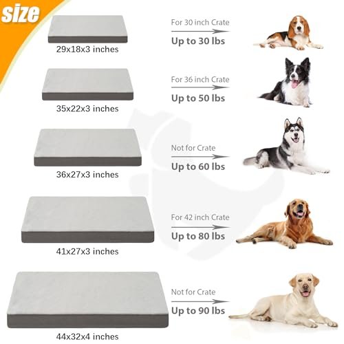 Orthopedic Large Dog Bed: Waterproof Gray Memory Foam Pet Mattress 41" - Image 6