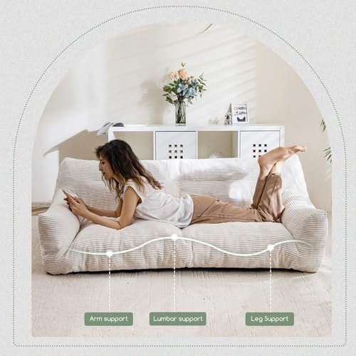 Oversized Human Dog Bed: XXXL Corduroy Comfort Sofa Couch with Orthopedic Support - Image 3