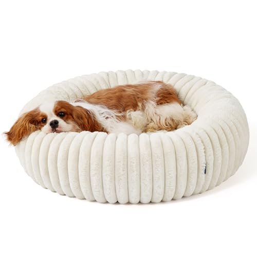 Cozy Donut Dog Bed: Soft Washable Medium Pet Cushion with Anti-Slip Base - Image 8