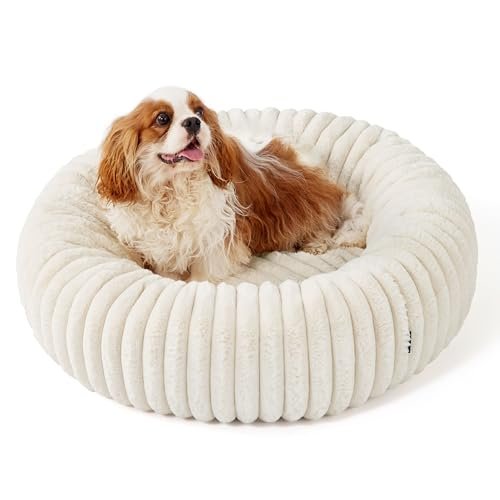 Cozy Donut Dog Bed: Soft Washable Medium Pet Cushion with Anti-Slip Base - Image 7