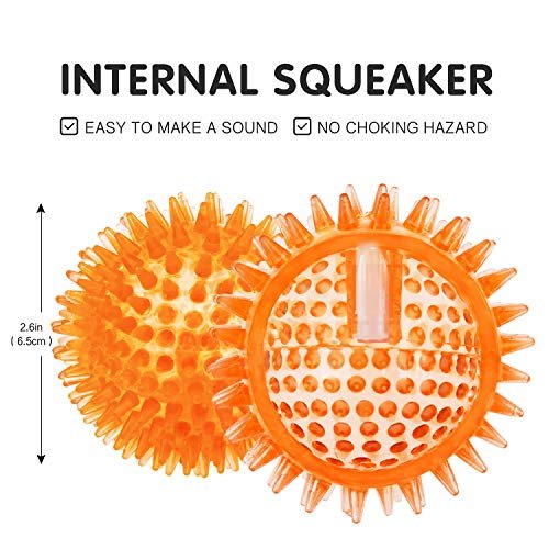 Small Dog Squeaky Balls 6-Pack: Interactive Chew Teething Toys for Puppies - Image 3