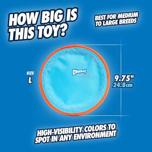 Chuckit! Paraflight Dog Frisbee: Floating, Durable Outdoor Toy for Large Dogs - Image 3
