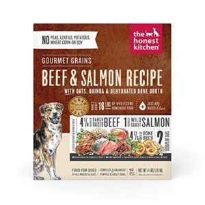 The Honest Kitchen Gourmet Grains Beef & Salmon Recipe Dehydrated Dog Food, 4 lb box