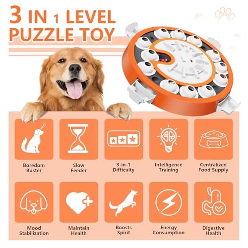 Interactive Level 3 Dog Puzzle Toy – Treat Dispenser & Brain Game - Image 2