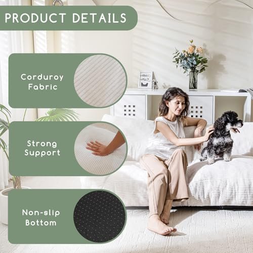 Oversized Human Dog Bed: XXXL Corduroy Comfort Sofa Couch with Orthopedic Support - Image 6