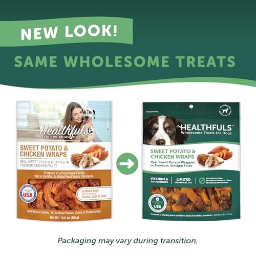Healthfuls Chicken Wrapped Sweet Potato Dog Treats, 16oz – Natural & Healthy Snack - Image 3