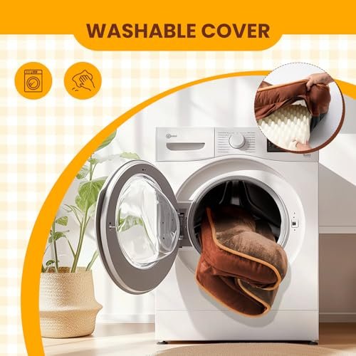 Orthopedic Large Dog Bed Memory Foam Pet Sofa Waterproof Washable Brown 35" - Image 5