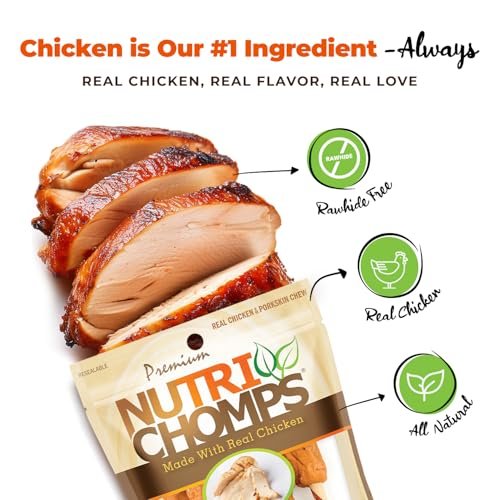 NutriChomps Chicken Duck Dog Chews | Rawhide-Free, Digestible Kabobs 6pk - Image 2