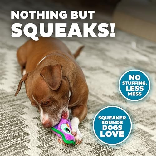 Tough Plush Owl Dog Toy - Squeaky No-Stuffing Interactive Pet Chew Toy - Image 4