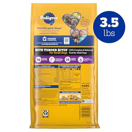 Small Dog Nutrition: Pedigree Tender Bites Chicken & Steak Dry Food, 3.5 lb - Image 2