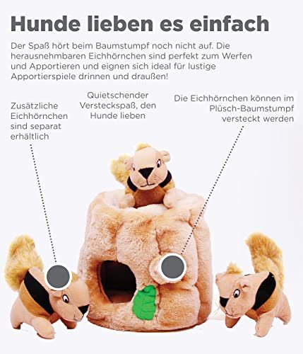 Interactive Squeaky Squirrel Puzzle Plush Dog Toy - Mental Stimulation for Medium Dogs - Image 4