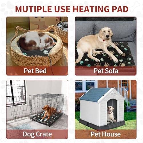Waterproof Dog Heating Pad 32x20 Inch - Smart Thermostat Puppy Bed Warmer - Image 9