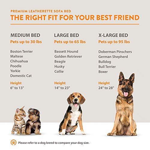 Moots Espresso Leatherette Pet Sofa - Comfy Couch for Medium/Large Dogs - Image 8