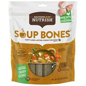 Rachael Ray Nutrish Soup Bones Dog Treats, Chicken & Veggies Flavor, 11 Bones (Pack of 1)