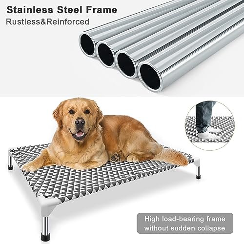 Large Elevated Outdoor Dog Bed - Non-Slip, Cotton, Holds up to 100lbs - Image 3