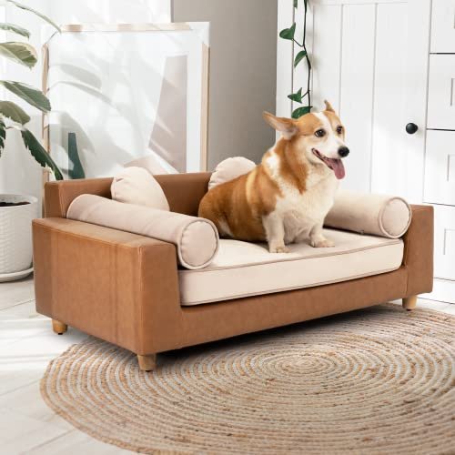 Luxury 42" Dog Sofa Bed with Washable Cushion & Joint Support - Image 2