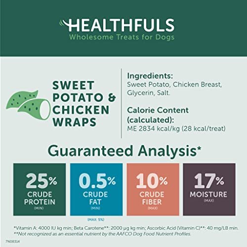 Healthfuls Chicken Wrapped Sweet Potato Dog Treats, 16oz – Natural & Healthy Snack - Image 4