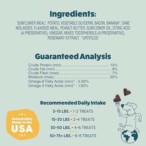 Grain-Free Banana & Bacon Dog Treats for Large Senior Dogs USA-Made - Image 6