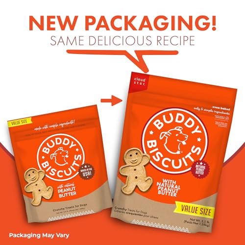 Buddy Biscuits Crunchy Dog Treats 3.5 lb – Natural Peanut Butter - Image 2
